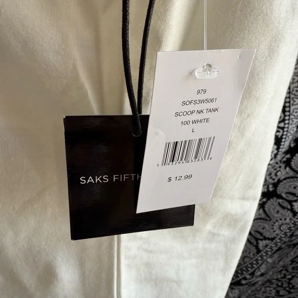 Saks White Tank Top - Picture 5 of 5